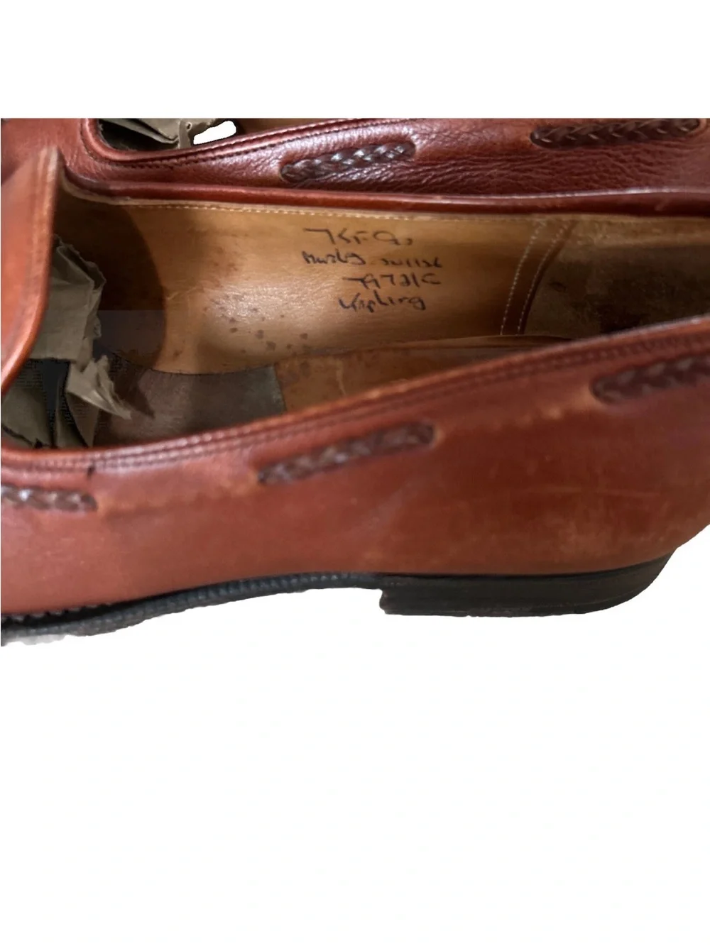 Church’s Men’s Cognac Leather Loafers with Tassel Size 8.5 Made In England